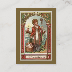 Nikolaus von Myra Gebet Weihnachten Visitenkarte