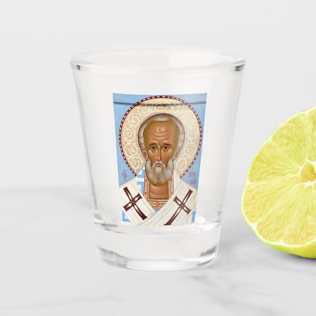 Nikolaus von Myra Schnapsglas (Vorderseite)