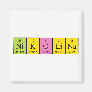 Nikolina-Magnet für den periodischen Tabellennamen Magnet