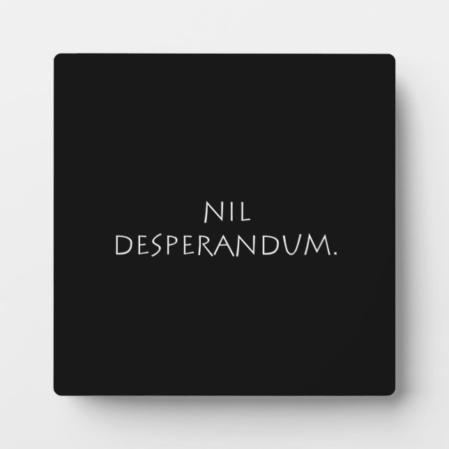 Nil Desperandum Fotoplatte (Vorderseite)