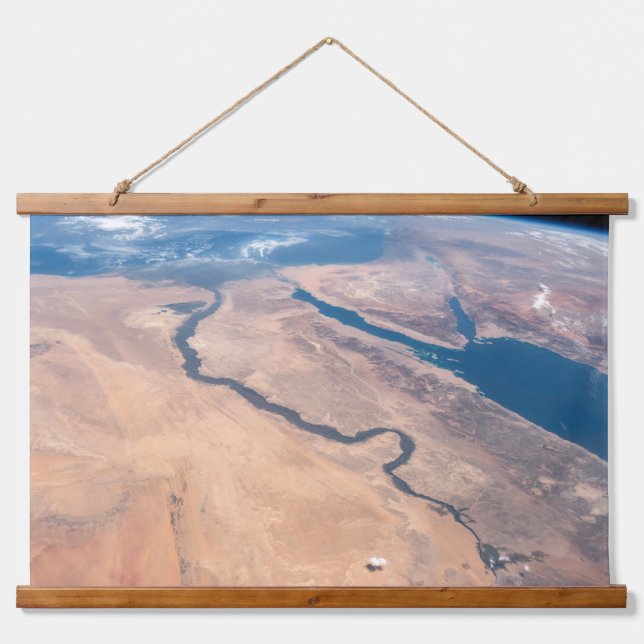 Nil, Rotes Meer und Mittelmeer. Wandteppich Mit Holzrahmen (Vorne)