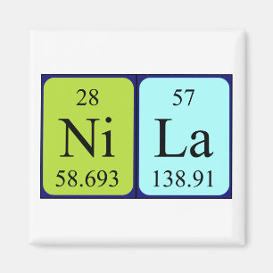 Nila-Magnet für den periodischen Tabellennamen Magnet