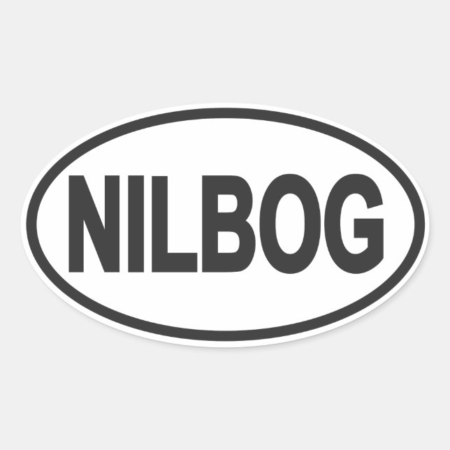 NILBOG Euro-Oval-Aufkleber Ovaler Aufkleber (Vorderseite)