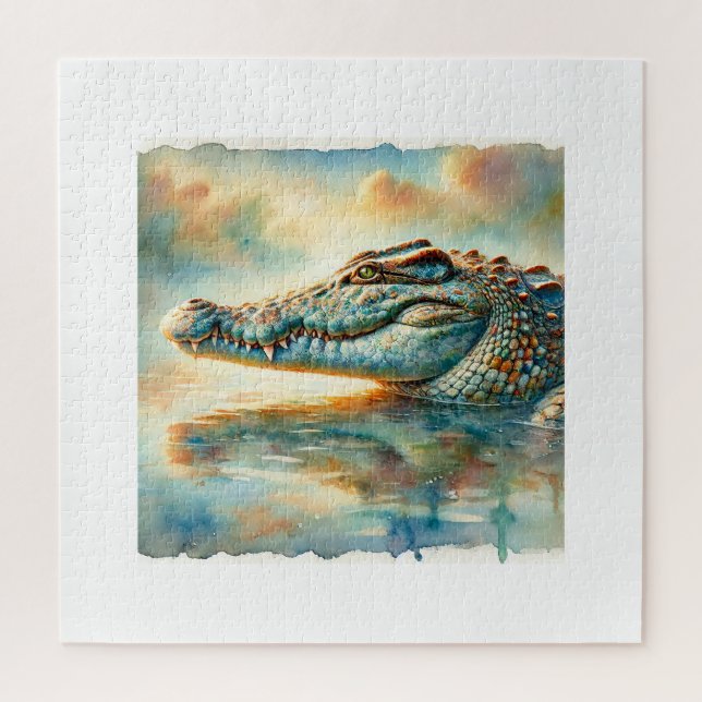 Nile crocodile 060924AREF104 - Watercolor (Vertikal)