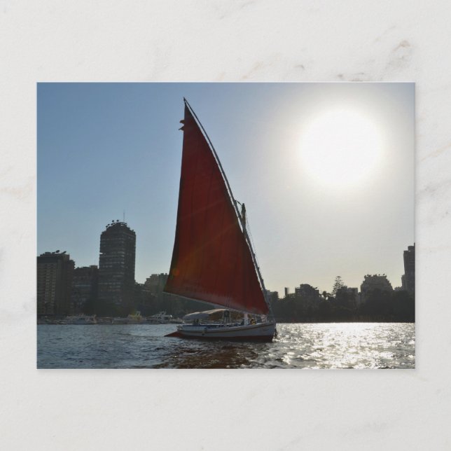 Nile Felucca in der Sun Postkarte (Vorderseite)