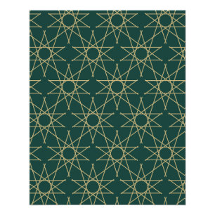 Nile Lotus Geometrisches Muster Poster