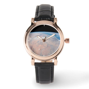 Nile River Winding Northward neben dem Roten Meer Armbanduhr