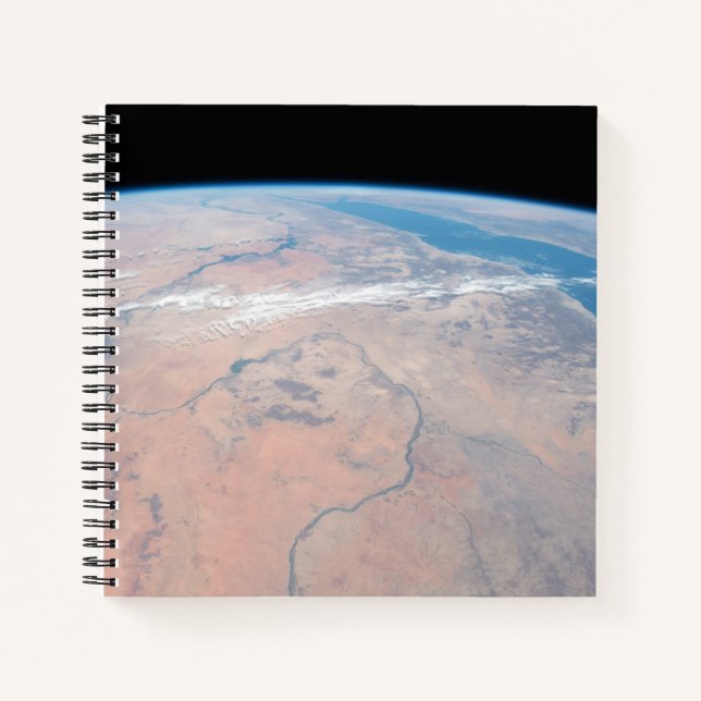 Nile River Winding Northward neben dem Roten Meer Notizbuch (Vorderseite)