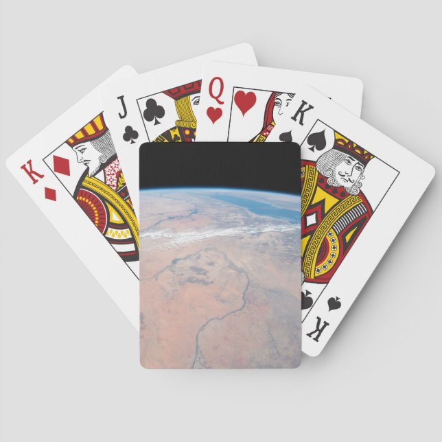 Nile River Winding Northward neben dem Roten Meer Spielkarten (Rückseite)