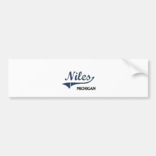 Niles Michigan Stadt-Klassiker Autoaufkleber