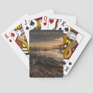 Nilkrokodil Afrikanischer Fluss TIERE Spielkarten