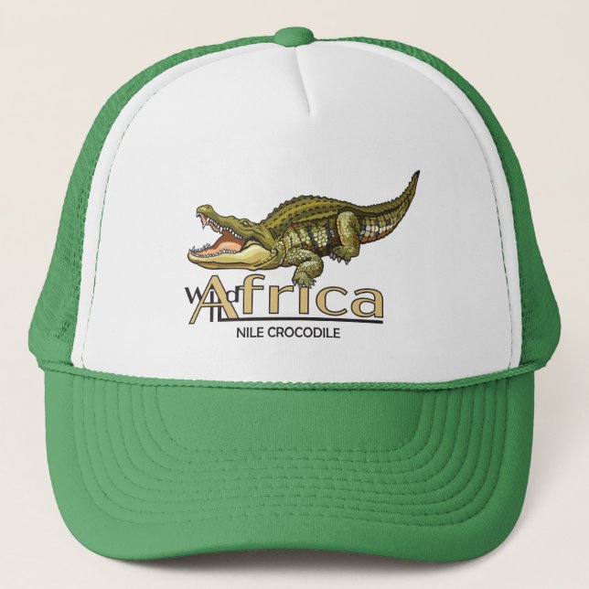 Nilkrokodil. Wild Afrika Truckerkappe (Vorderseite)