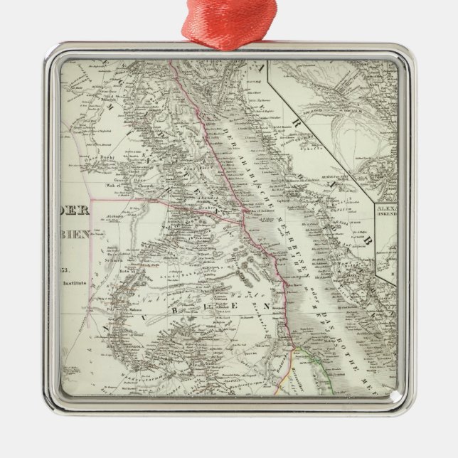 Nillander - der Nil, Afrika Silbernes Ornament (Vorne)