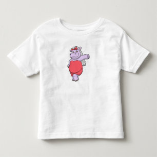 Nilpferd als Braut mit Schleier und Bogen Kleinkind T-shirt