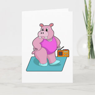 Nilpferd beim Fitness mit Radio.PNG Karte