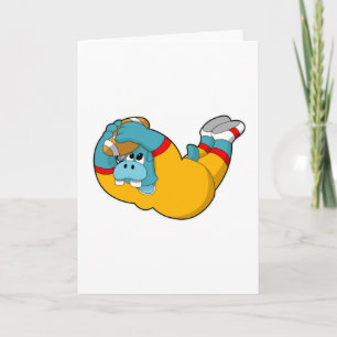 Nilpferd beim Fußballsport Karte