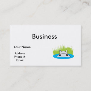 Nilpferd im Wasser Visitenkarte