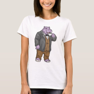 Nilpferd-Kaffeetasse T-Shirt