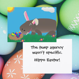 Nilpferd Ostern Feiertagskarte