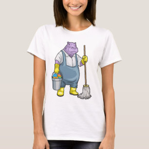 Nilpferd Ostern Reinigung T-Shirt