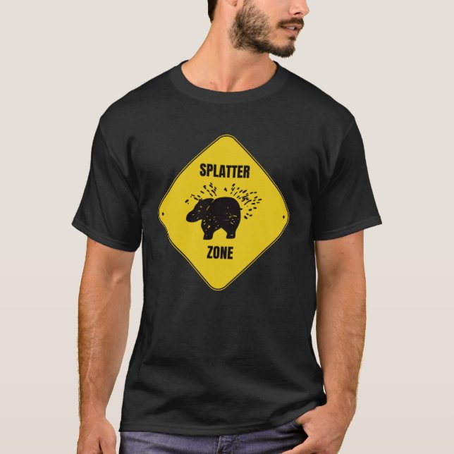 Nilpferd-Splatter-Zone-Karneval T-Shirt (Vorderseite)