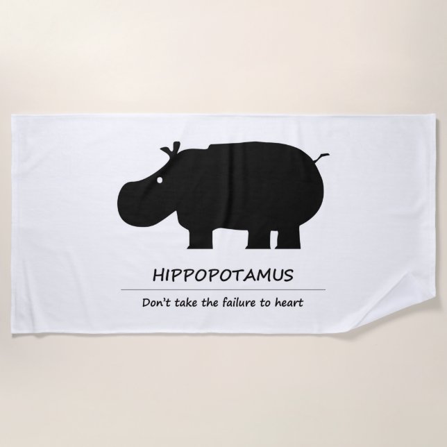 Nilpferd Strandtuch (Vorderseite)