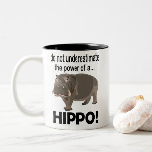 Nilpferd Tier Lustiges Nilpferd Zweifarbige Tasse