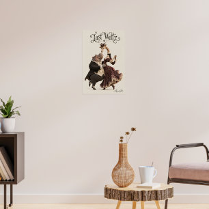 Nilpferd und Giraffe tanzen Poster