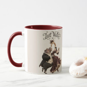 Nilpferd und Giraffe tanzen Tasse