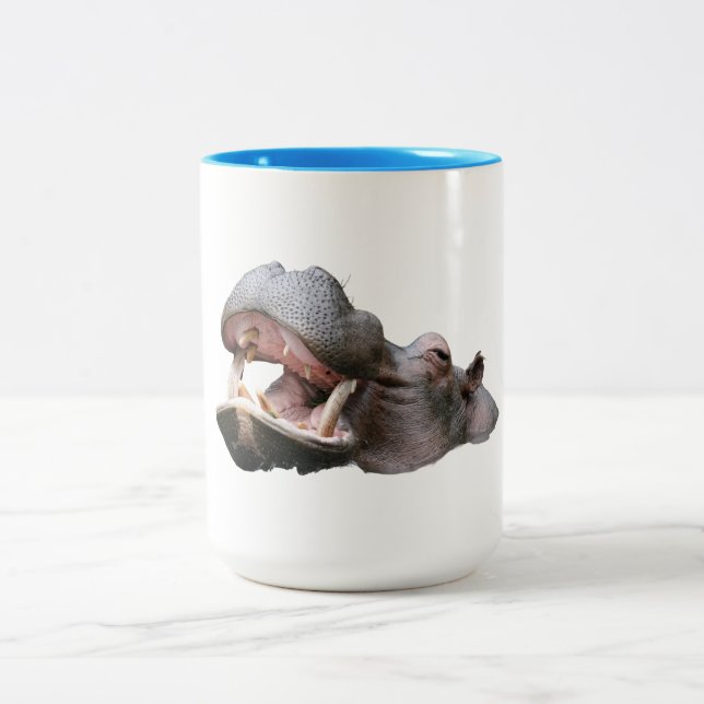 Nilpferd Zweifarbiges Tasse (Mittel)