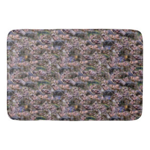 Nilpferdbilder Collage, Memory Foam Badematte. Badematte