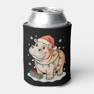 Nilpferdliebhaber Weihnachtslichter Weihnachtsferi Dosenkühler