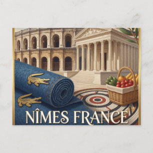 Nîmes Frankreich Antikes Wahrzeichen Collage Postkarte