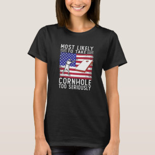 Nimm Cornhole zu ernst Vintage Sack Bag Toss T-Shirt