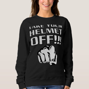 Nimm deinen Helm vom Kfz-Rennen ab. Sweatshirt