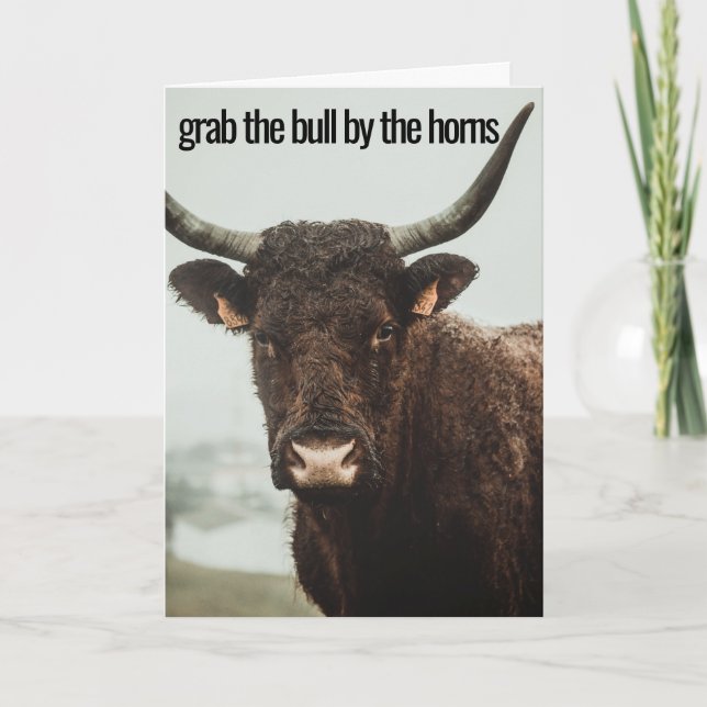 Nimm den Bull von den Hörnern Karte (Vorderseite)