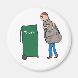 Nimm den Müll raus Magnet