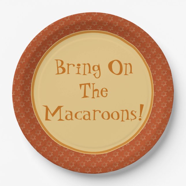 Nimm die Macaroons an! Servierplatte Pappteller (Vorderseite)