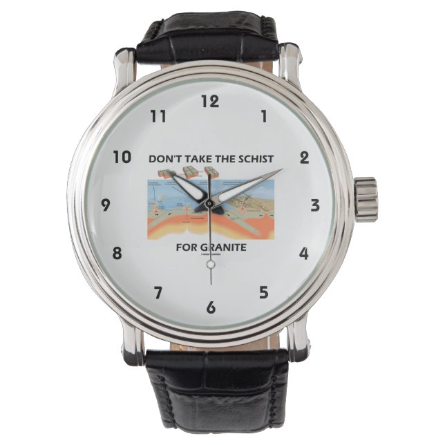 Nimm die Schere nicht für Granit (Geologie-Spaß) Armbanduhr (Vorderseite)