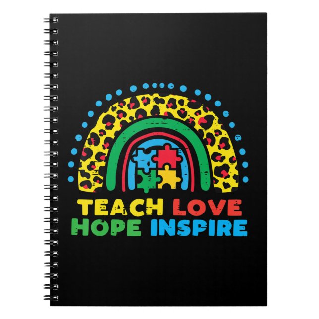 Nimm diese niedliche Teach Liebe Hope Inspirier SP Notizblock (Vorderseite)