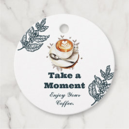 Nimm dir einen Moment Kaffee-Latte-Art-Geschenkanh Geschenkanhänger