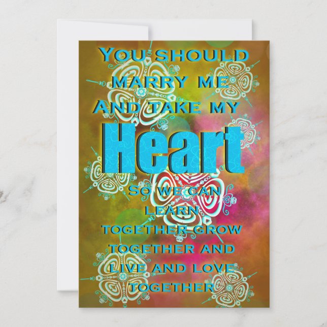 Nimm dir mein Herz Einladung (Vorderseite)