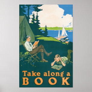 Nimm ein Buch mit (1910) Campingplakat von Magnus  Poster