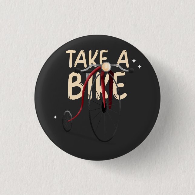 Nimm ein Fahrrad  Button (Vorderseite)