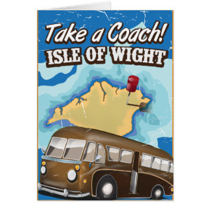 Nimm einen Bus zur Isle of Wight lustiger Poster