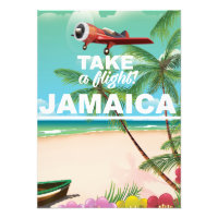 Nimm einen Flug! Jamaica Retro Urlaubsposter