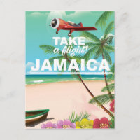 Nimm einen Flug! Jamaica Retro Urlaubsposter