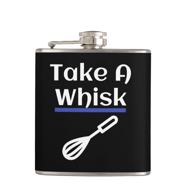 Nimm einen Whisk Baking Pub Flachmann (Vorderseite)