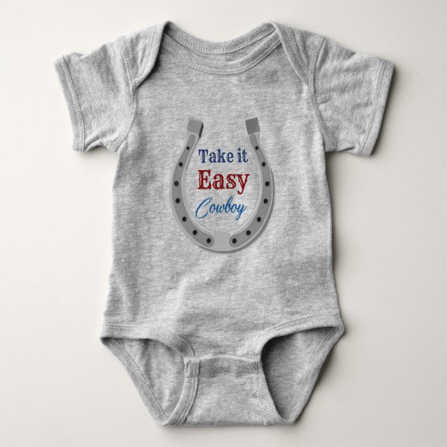 Nimm es einfach Cowboy Baby Strampler (Vorderseite)