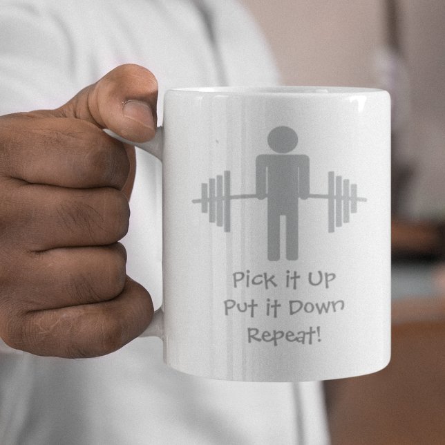 Nimm es hoch, nimm es ab Wiederholung! Fitness Gym Kaffeetasse (Von Creator hochgeladen)